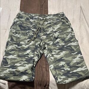 No Boundaries Green Camouflage Shorts